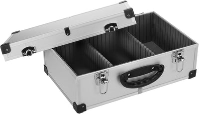 CD Koffer für 60 Standard CD Cases - 43 x 29 x 18,5 cm - Silber 60 CD's silber, 60 CD's silber