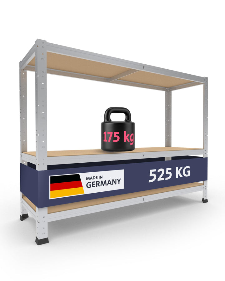 shelfplaza® 90x120x40cm Home Schwerlastregal verzinkt/Metallregal mit 3 Böden/Kellerregal Metall, Ga