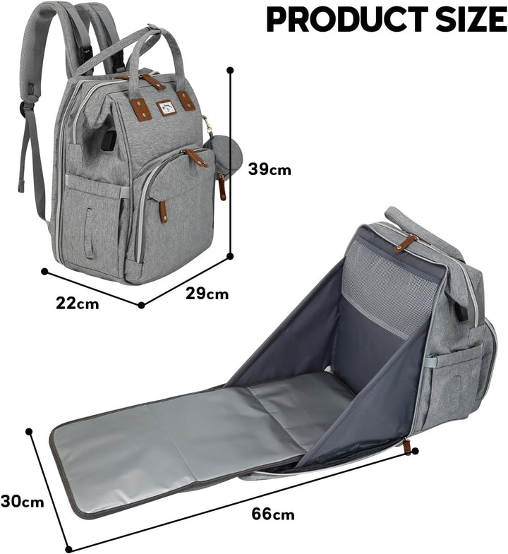 Generisch Wickeltasche Rucksack mit Wickelunterlage, wasserabweisend, mit isolierten Flaschenhaltern