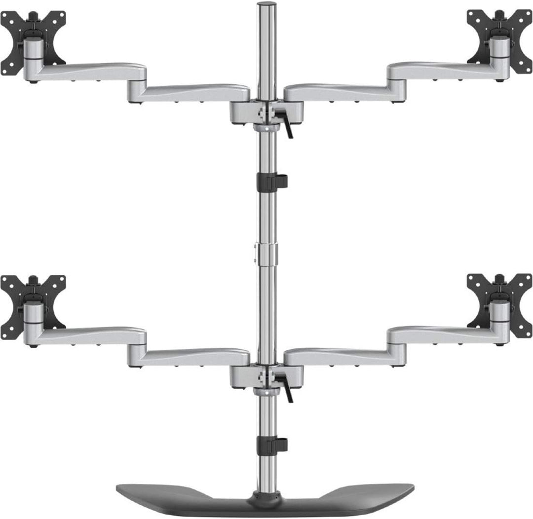 StarTech.com Monitorhalterung für vier Bildschirme (für bis zu 32" VESA-Monitore, beweglich, Stahl &