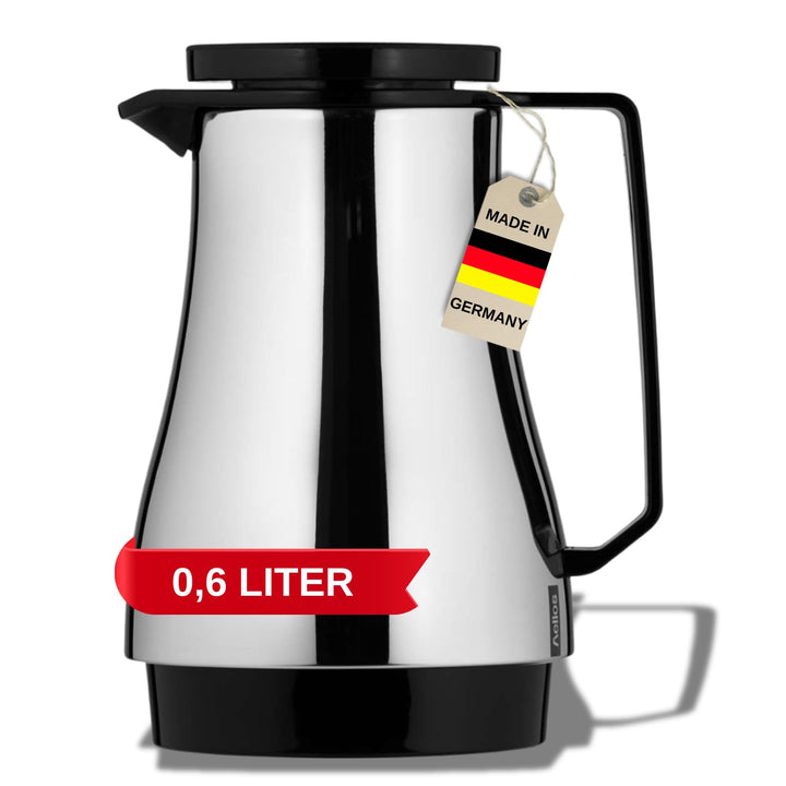 Helios Champion Isolierkanne, Kunststoff, schwarz, 0,6 Liter 0,6 Liter Schwarz, 0,6 Liter Schwarz