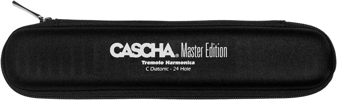 CASCHA Master Edition Tremolo-Mundharmonika, 24 Löcher, C-Dur, inklusive Soft-Case und Pflegetuch, P