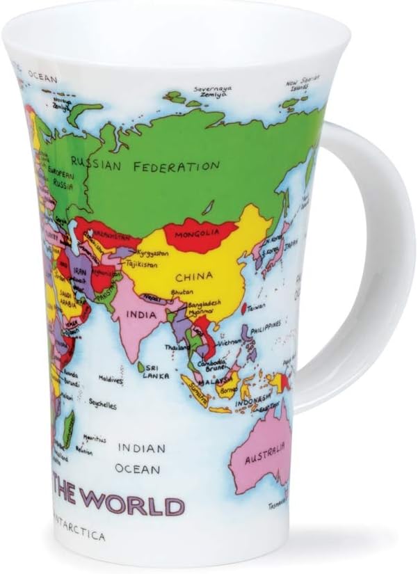 DUNOON Tasse Form Glencoe Motiv "Map of the World "