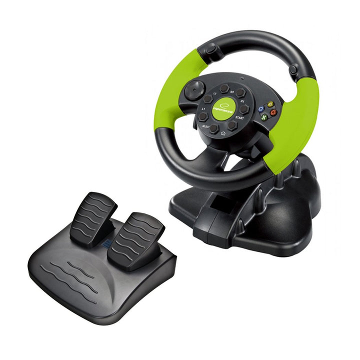 Esperanza HIGH OCTANE XBOX-Edition Gaming Lenkrad mit Gas- und Bremspedal für XBOX 360, Playstation