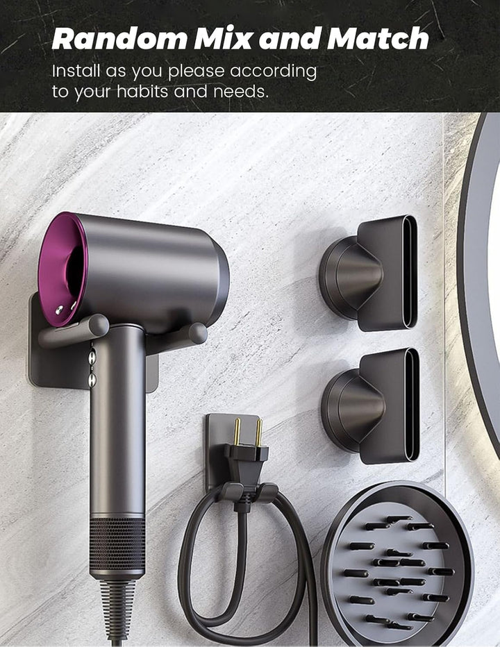 föhn Halterung kompatibel mit Dyson, fön Halterung ohne Bohren kompatibel mit Dyson, wandhalterung k