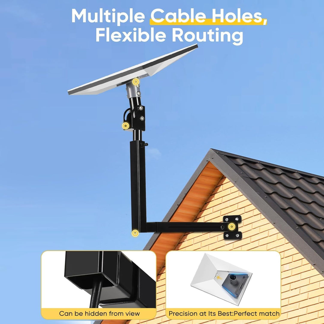 Starlink Mount | Verstellbare Starlink Wandhalterung Gen 3 mit Teleskop-Haltearm | Rostfrei | Wetter