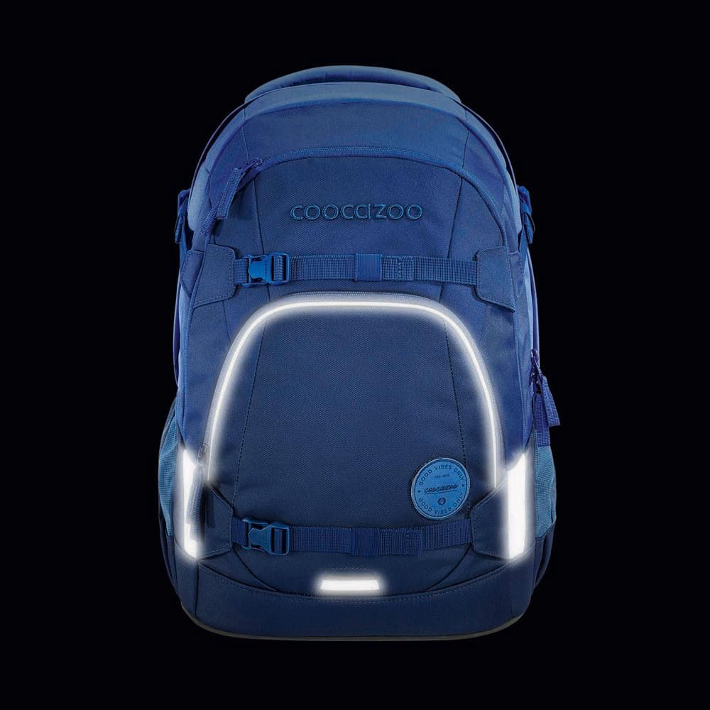 coocazoo MATE Schulrucksack-Set 2tlg inkl. Schlamperbox All Blue, All Blue