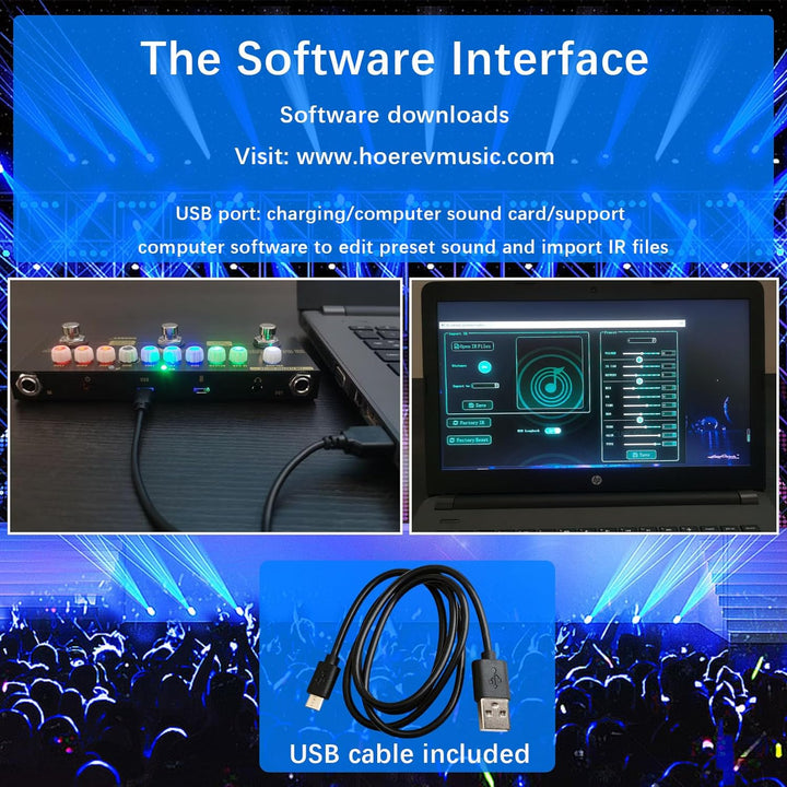 HOEREV Multi Effekte Gitarre Pedal Delay Reverb Phase Chorus Distortion Overdrive Multi Effekt pedal