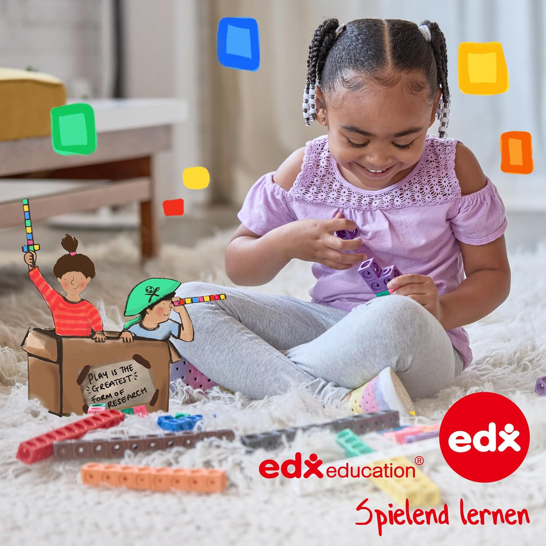 edxeducation Counting Bears mit passenden Schalen, Mathe Lernmittel | 68er Set, 60 Bärenzähler, 6 Sc