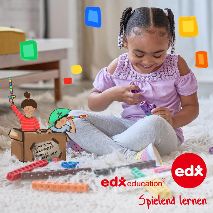 edxeducation Counting Bears mit passenden Schalen, Mathe Lernmittel | 68er Set, 60 Bärenzähler, 6 Sc