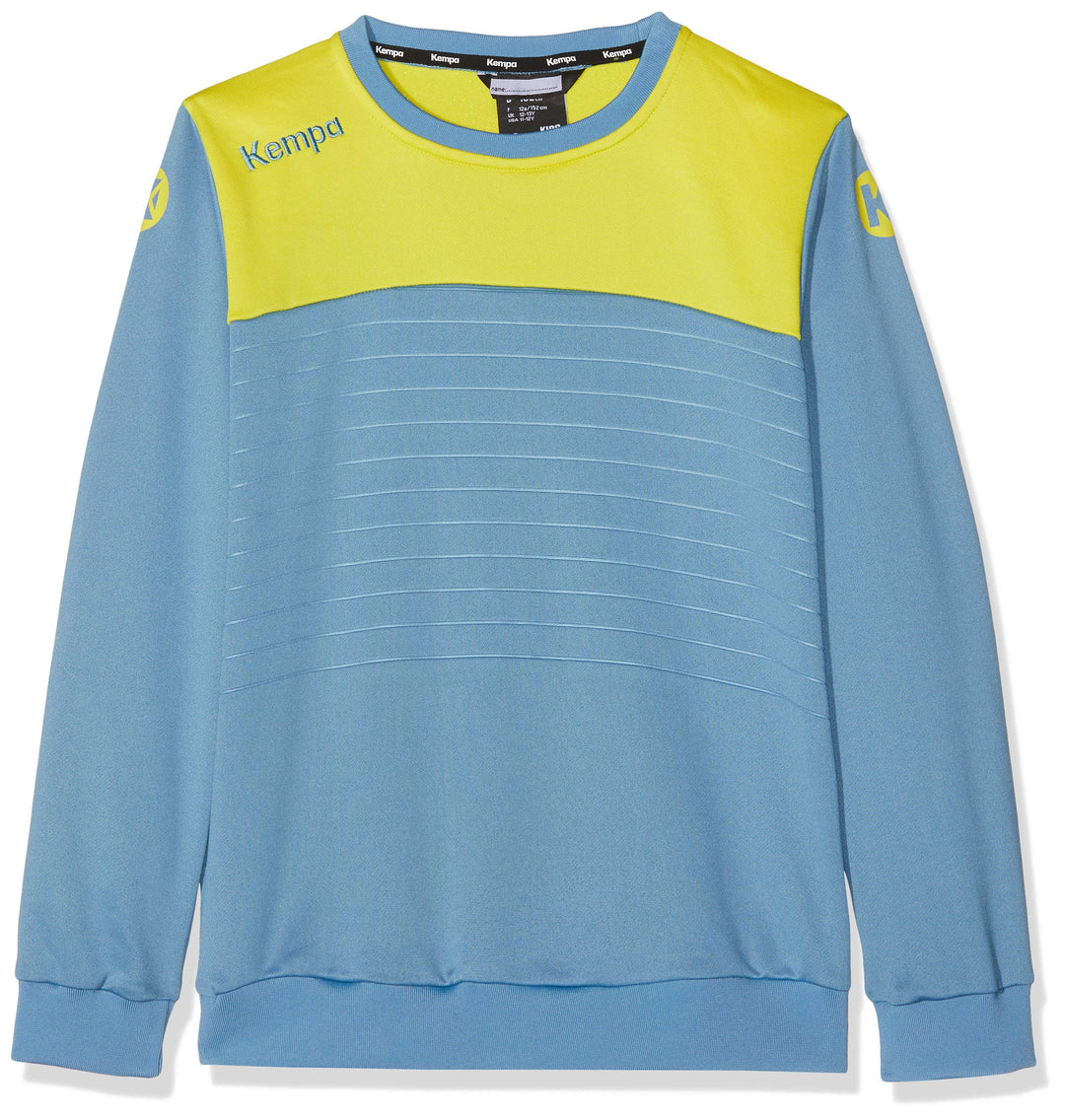 Kempa Unisex Kinder Emotion 2.0 Longsleeve Kinder Longsleeve S Dove Blau/Limonengelb, S Dove Blau/Li