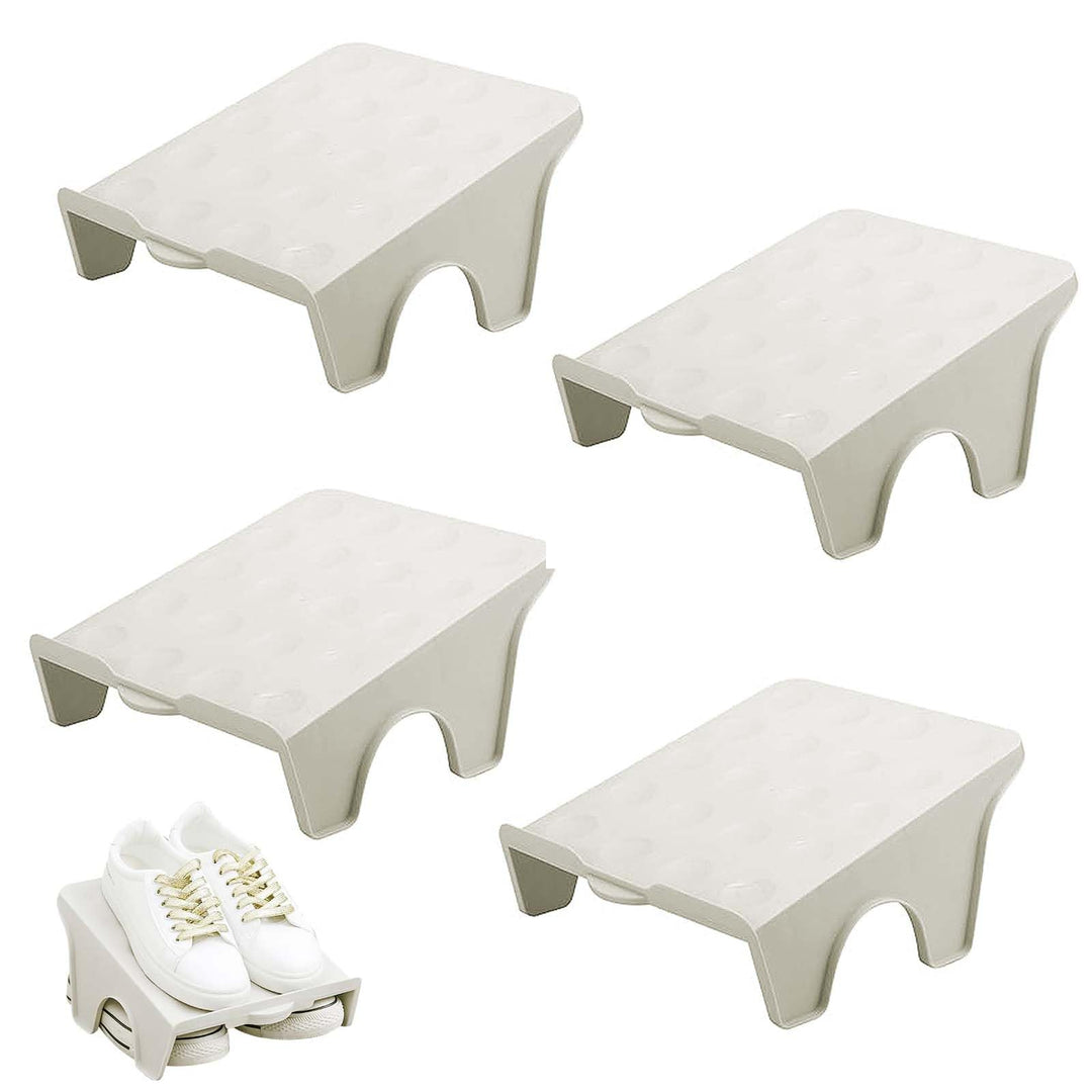 Schuhschlitze Organizer, 4 Stück Schuh Organizer Stapelbar, Rutschfest Schuhe Schrank Schuhorganizer