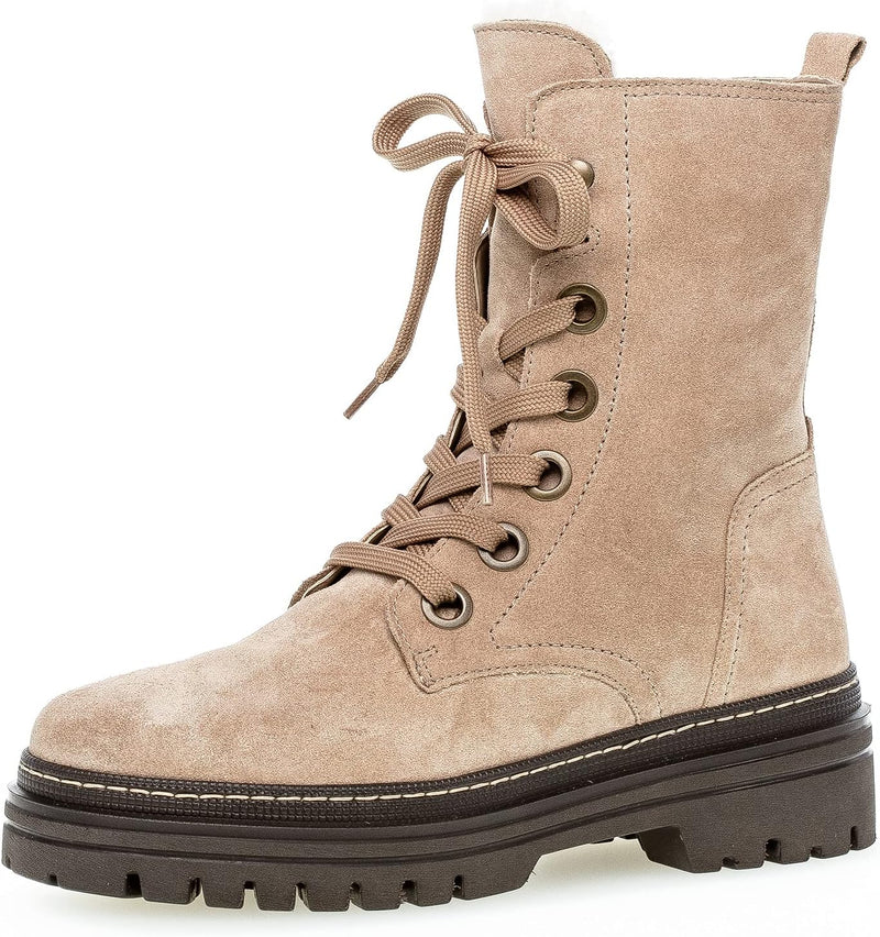 Gabor Damen Combat Boots, Frauen Biker- und Combat Boots 37.5 EU Beige Desert, 37.5 EU Beige Desert