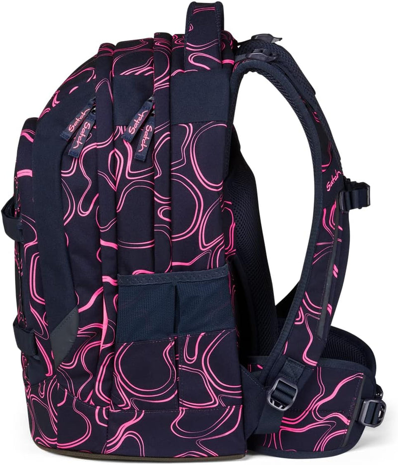 satch Pack Pencil Slider Edition Schulrucksack Set 3tlg. mit Sporttasche Pink Supreme, Pink Supreme