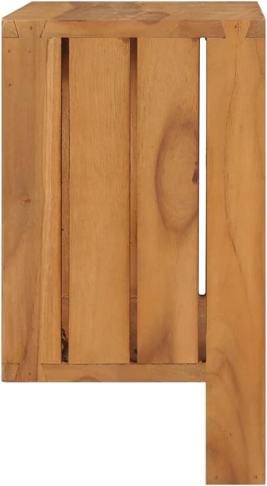 vidaXL Teak Massiv Handtuchregal Wandmontage Handtuchhalter Wandregal Bad Handtuchablage Hängeregal
