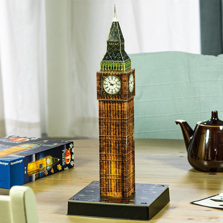 Ravensburger 3D Puzzle Big Ben bei Nacht 12588 - Das berühmte Bauwerk als Night Edition mit LED - 21