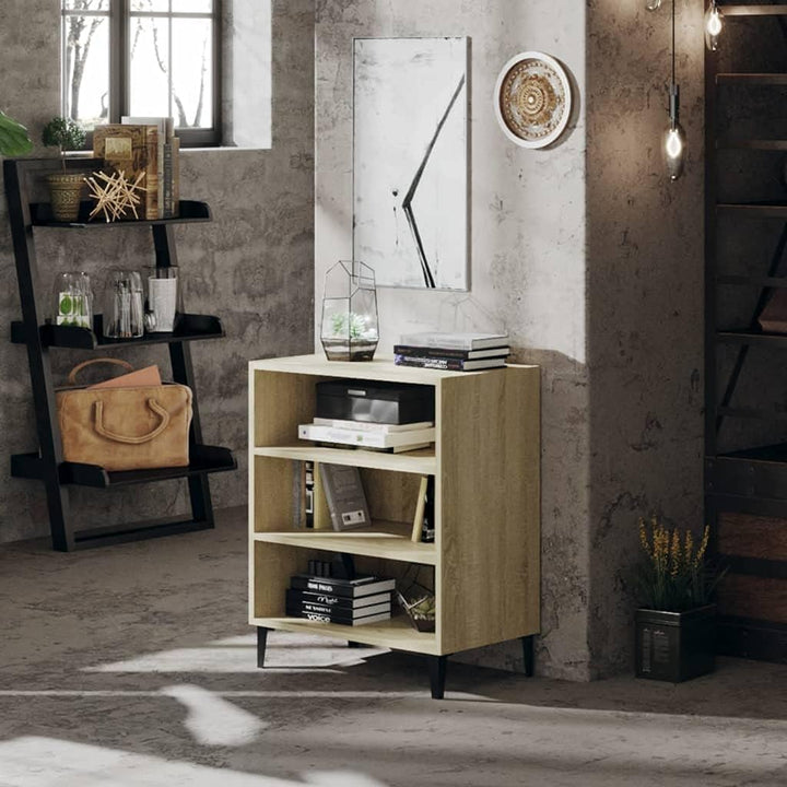 vidaXL Sideboard mit 3 Regalböden Bücherregal Standregal Beistellschrank Bücherschrank Regal Schrank