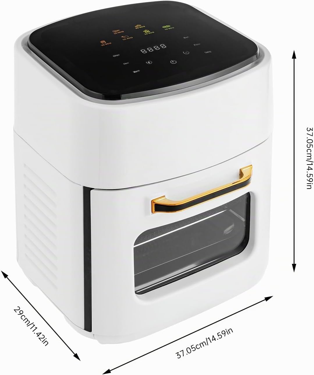 Friteuse Heissluftfritteuse 1400W 15L Air Fryer Luftfritteuse mit Digital LED Touchscreen, Fritteuse