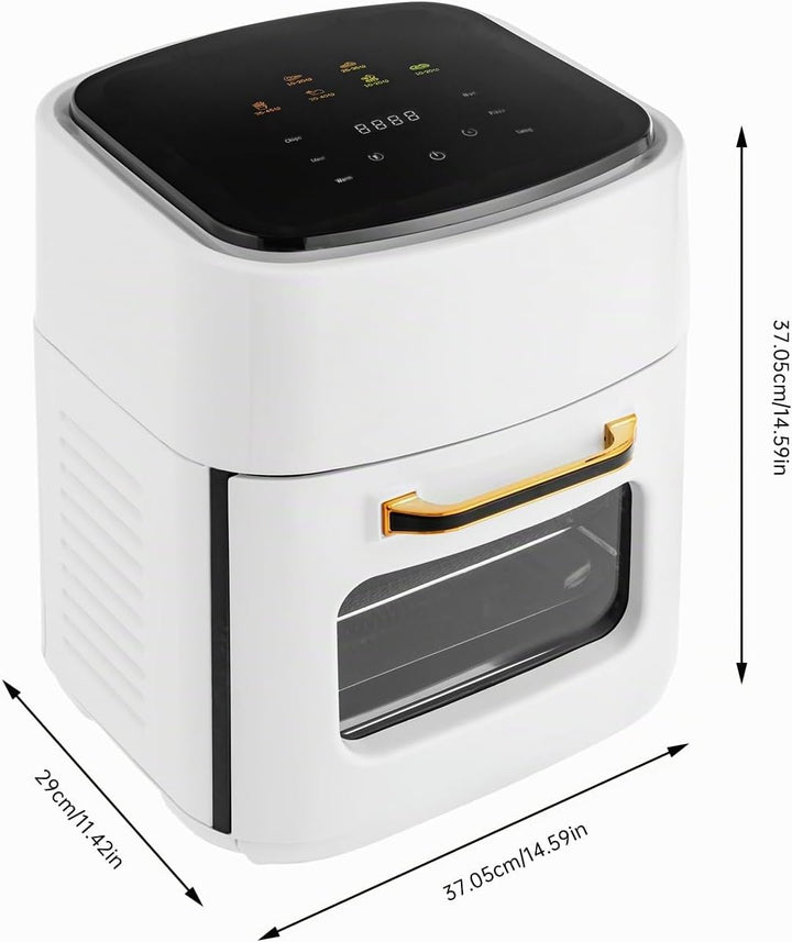 Friteuse Heissluftfritteuse 1400W 15L Air Fryer Luftfritteuse mit Digital LED Touchscreen, Fritteuse