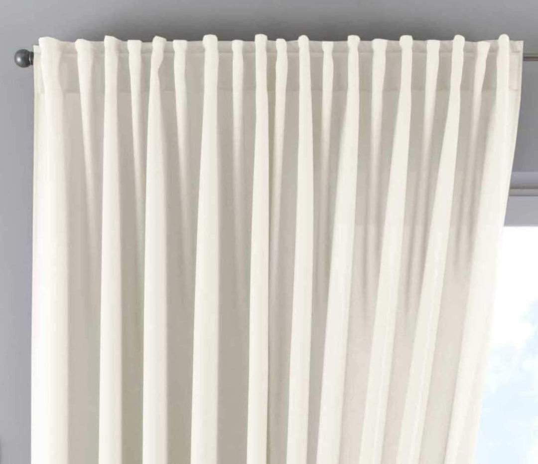 Vorhang Blickdicht »Palermo« HxB 250x300 cm Creme Gardine Extra Breit Matt Lichtdurchlässig Verdeckt