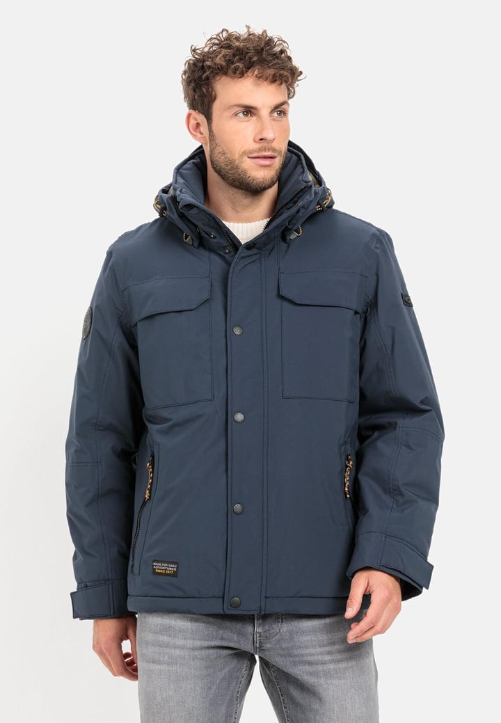 camel active Herren teXXXactive® Funktionsjacke mit Abnehmbarer Kapuze 27 Dunkelblau, 27 Dunkelblau