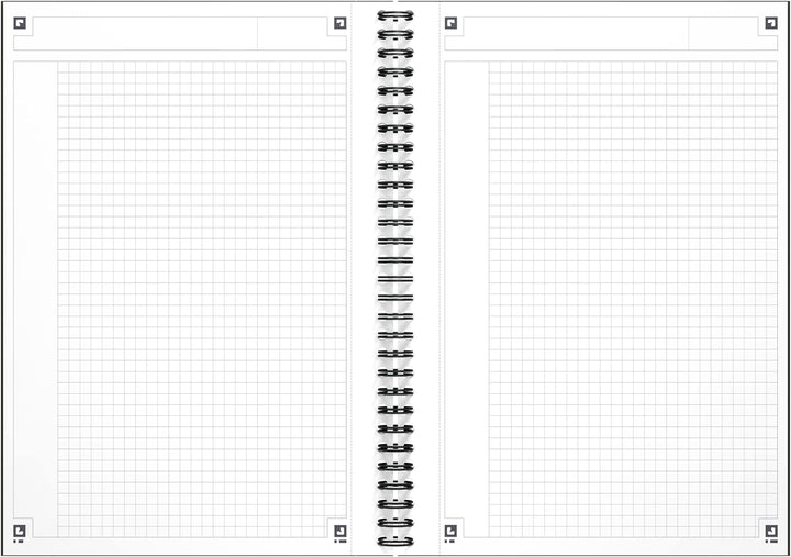 Oxford Notebook International B5, kariert, 160 Seiten, stabiler Kartondeckel, 5 Stück B5 5 Stück kar