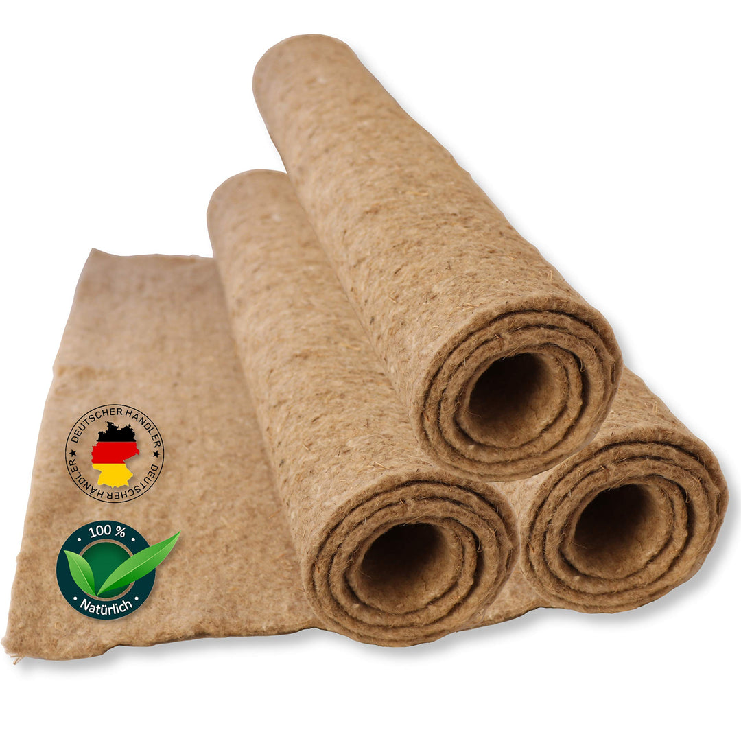 Tamay Nagermatten aus 100% Hanf, 100 x 50cm I Premium Nagerteppich als staubfreie Käfig Bodenbeckung