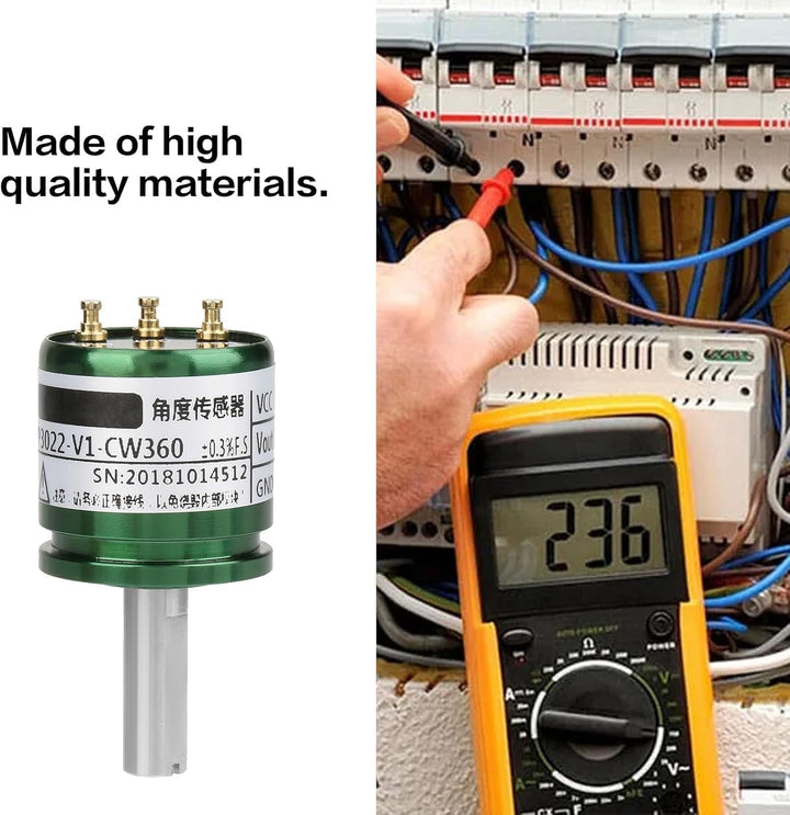 DEWIN Hall-Sensor, Auflösung des Hall-Winkelsensors 0,088 ° 0-360 Grad Drehbarer Hall-Winkelsensor 0