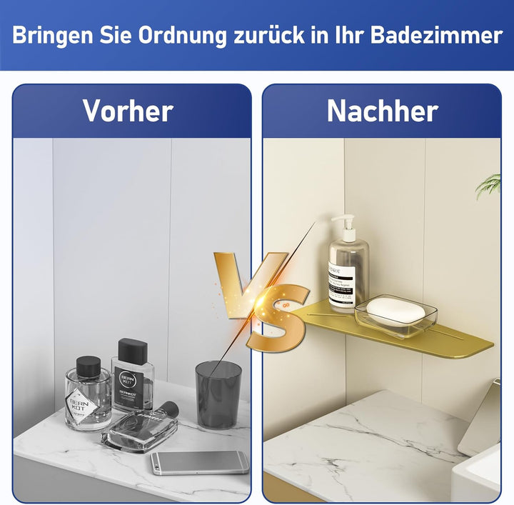 Eck Duschregal mit 3 mm Stärke,Duschablage Ohne Bohren Eckregal Dusche, SUS304 Edelstahl Badezimmer