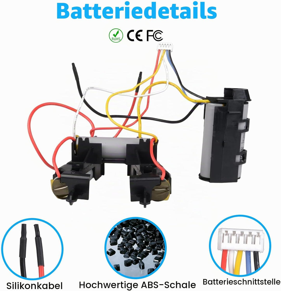 18V 3200mAh Akku Kompatibel mit Electrolux AEG CX7, AEG CX7-2-45AN CX7-2-35RM CX7-35WR CX7-35WRK AG1
