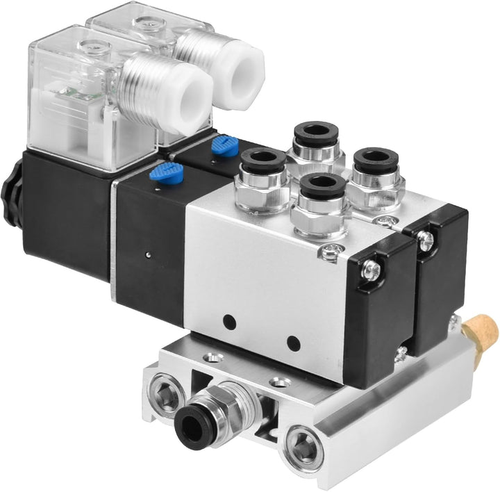 Heschen Elektrisches pneumatisches Doppel-Magnetventil, 4V210-08, DC12V, PT1/4'', 5 Wege 2 Positione