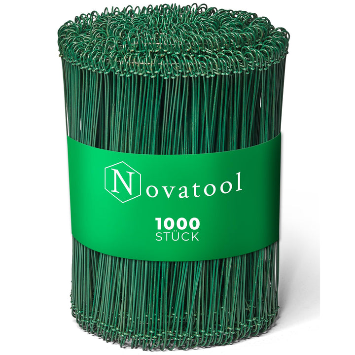 Novatool Drillapparat Driller SW + 1000 Stück Rödeldraht mit Ösen 1,4 x 200mm Bindedraht Grün ummant