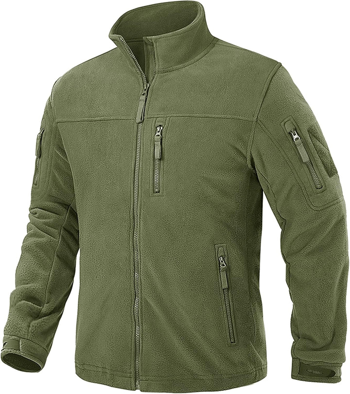 TACVASEN Herren Militär Outdoor Fleecejacke Warme Taktische Jacke Fleece Jacket XL Armeegrün, XL Arm
