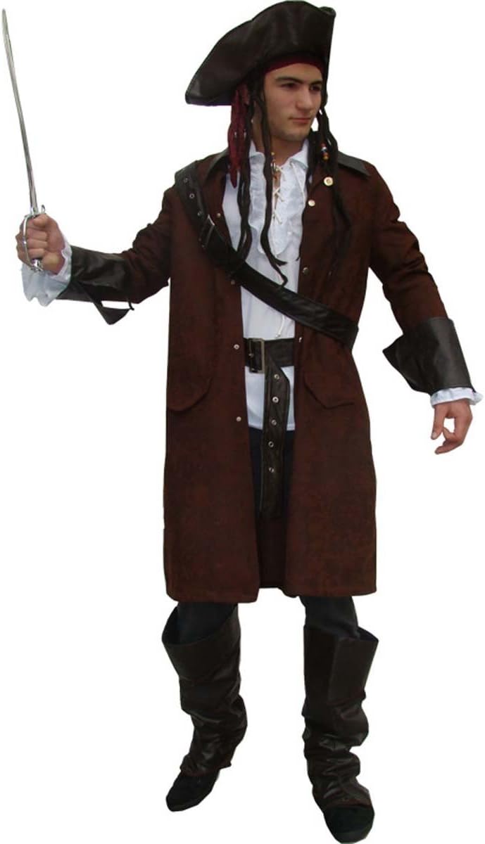MAYLYNN 12104 - Piratenkostüm Kostüm Pirat Jack mit Hut und Zubehör Faschingskostüm Herren, M