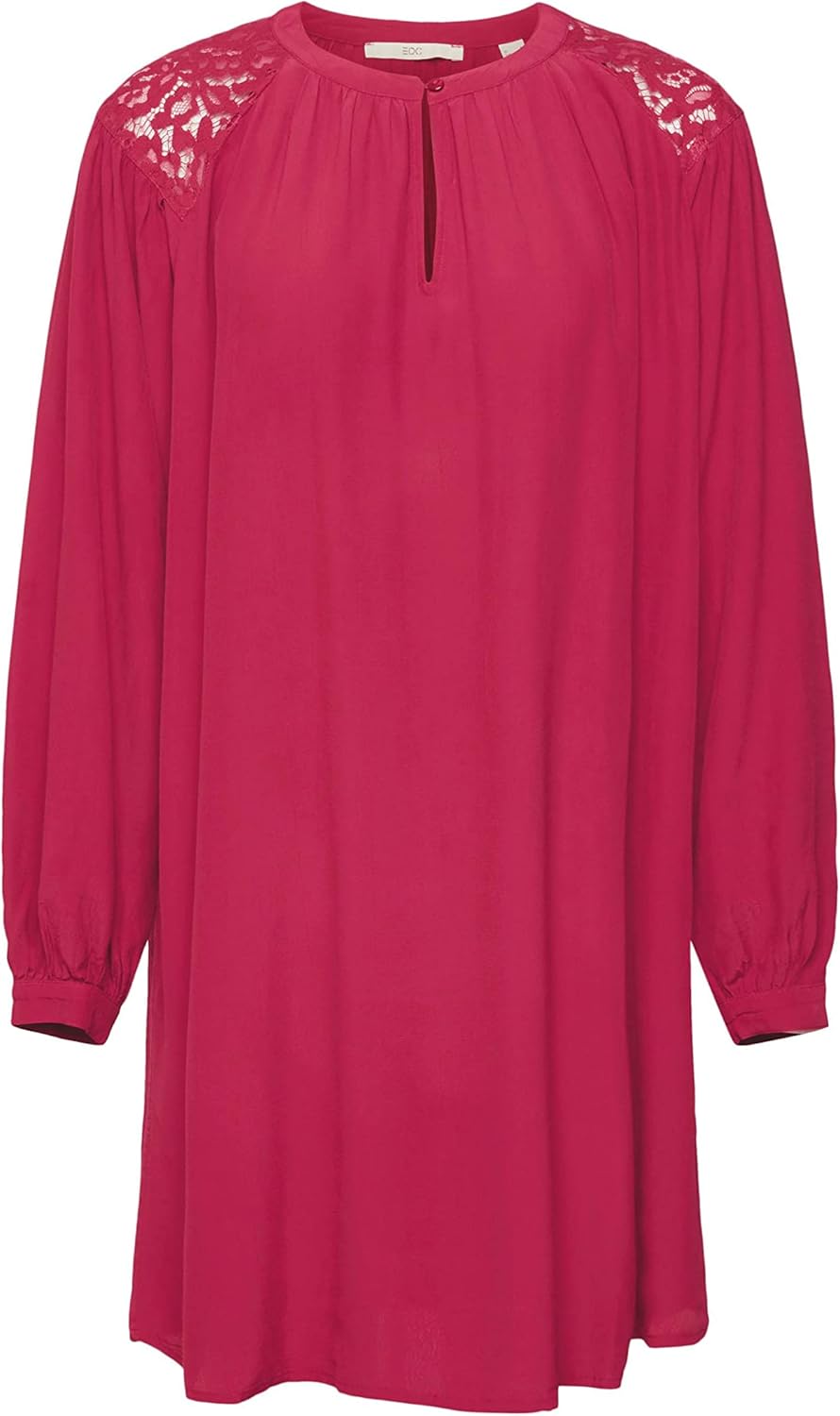 ESPRIT Kleid mit Spitzendetails XS 615/Cherry Red, XS 615/Cherry Red