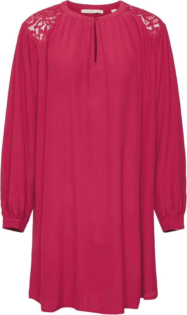 ESPRIT Kleid mit Spitzendetails XS 615/Cherry Red, XS 615/Cherry Red