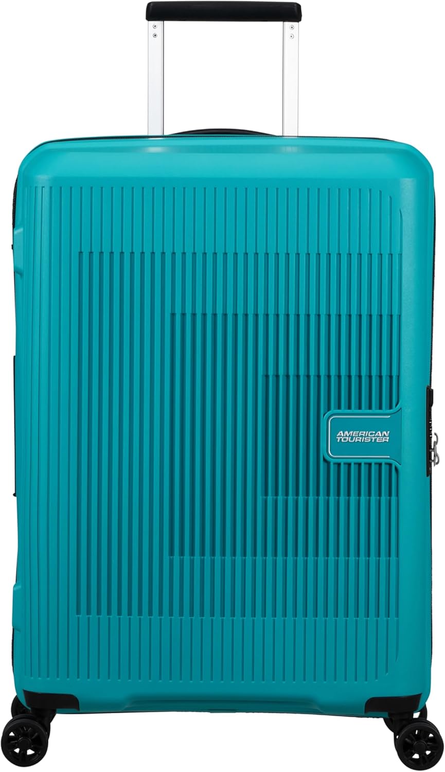 American Tourister Aerostep - Spinner M, Erweiterbarer Koffer, 67 cm, 66.5/72.5 L, Türkis (Turquoise