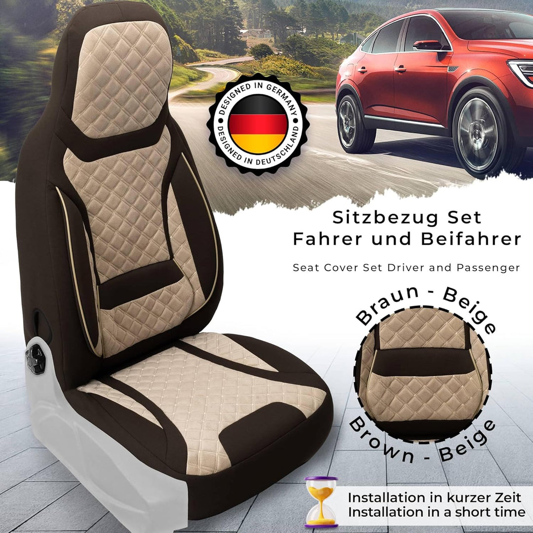 BREMER SITZBEZÜGE Mass Sitzbezüge Schonbezüge für Mercedes GLK X204 T2 T2 - Braun/Beige GLK X204, T2