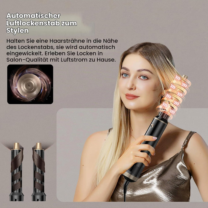 Hair Styler Set 5 in 1 Hairstyler 5 in 1 mit Rundbürstenföhn, Warmluftbürste, Föhnbürste, Haartrockn