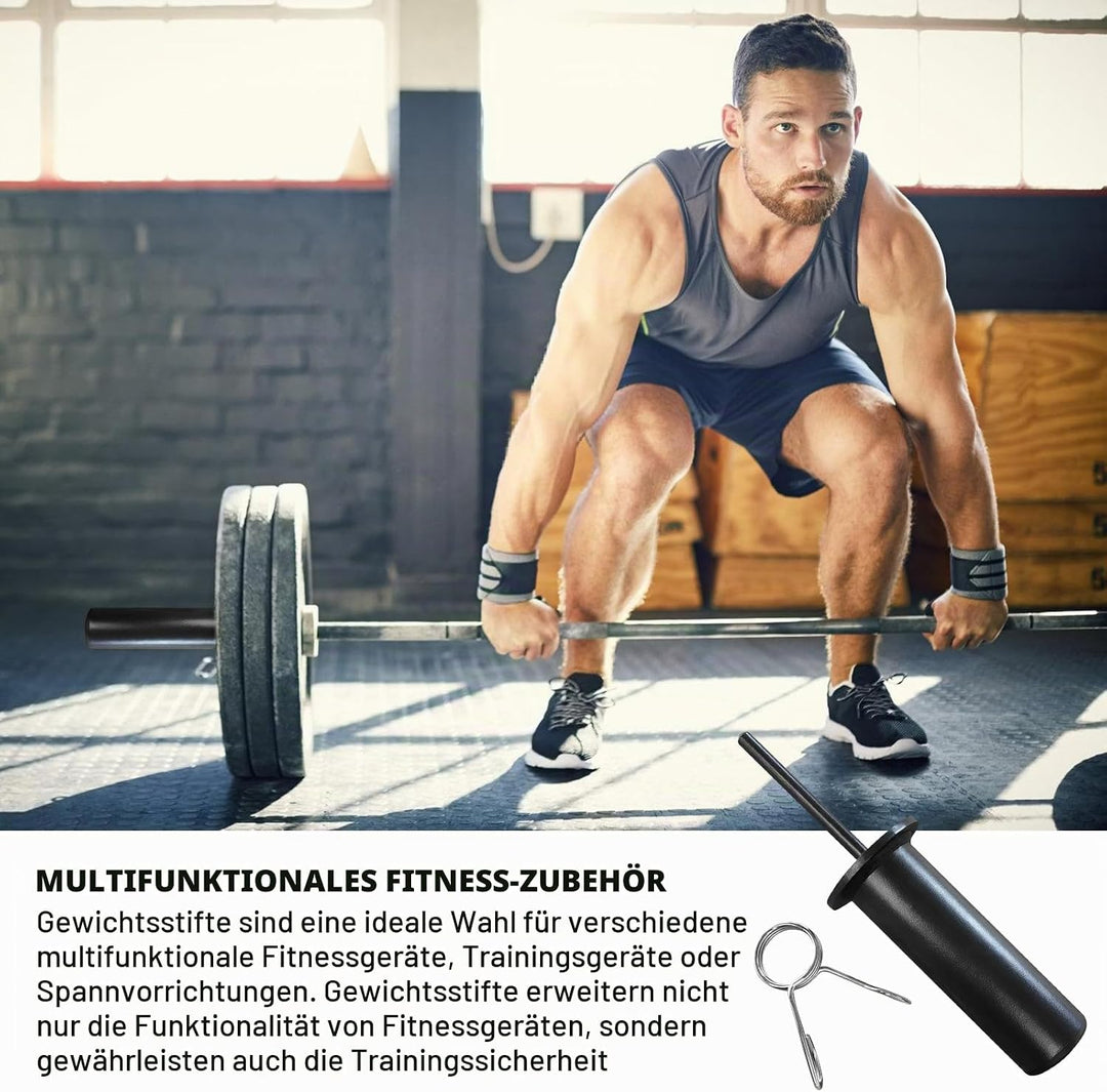 Gym Pin für Zusatzgewicht, Weight Stack Pin Ersatz, Metall Gewichtsstapelstift Mit Sicherungsring We