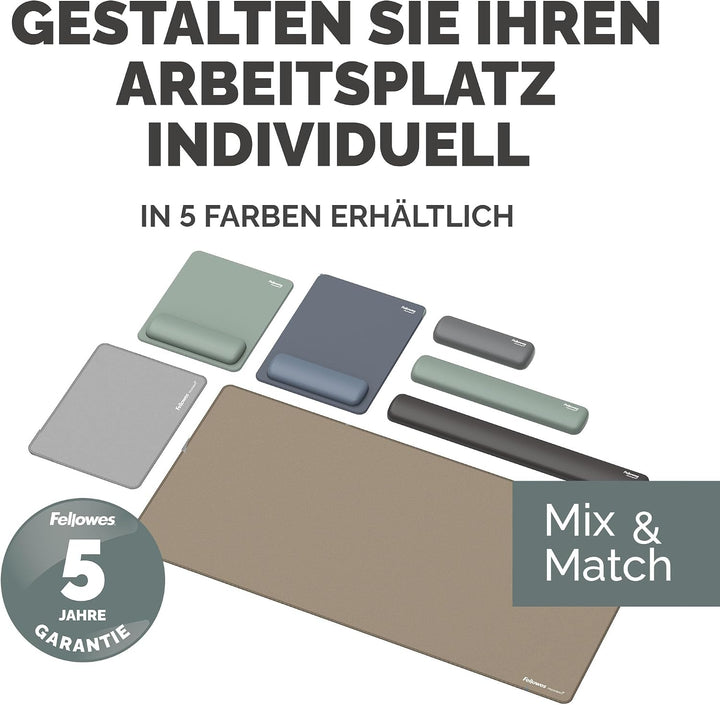 Fellowes Breyta Mauspad mit Handgelenkauflage – Marine, mit HEX Cushion Technology Silikonpolster, r