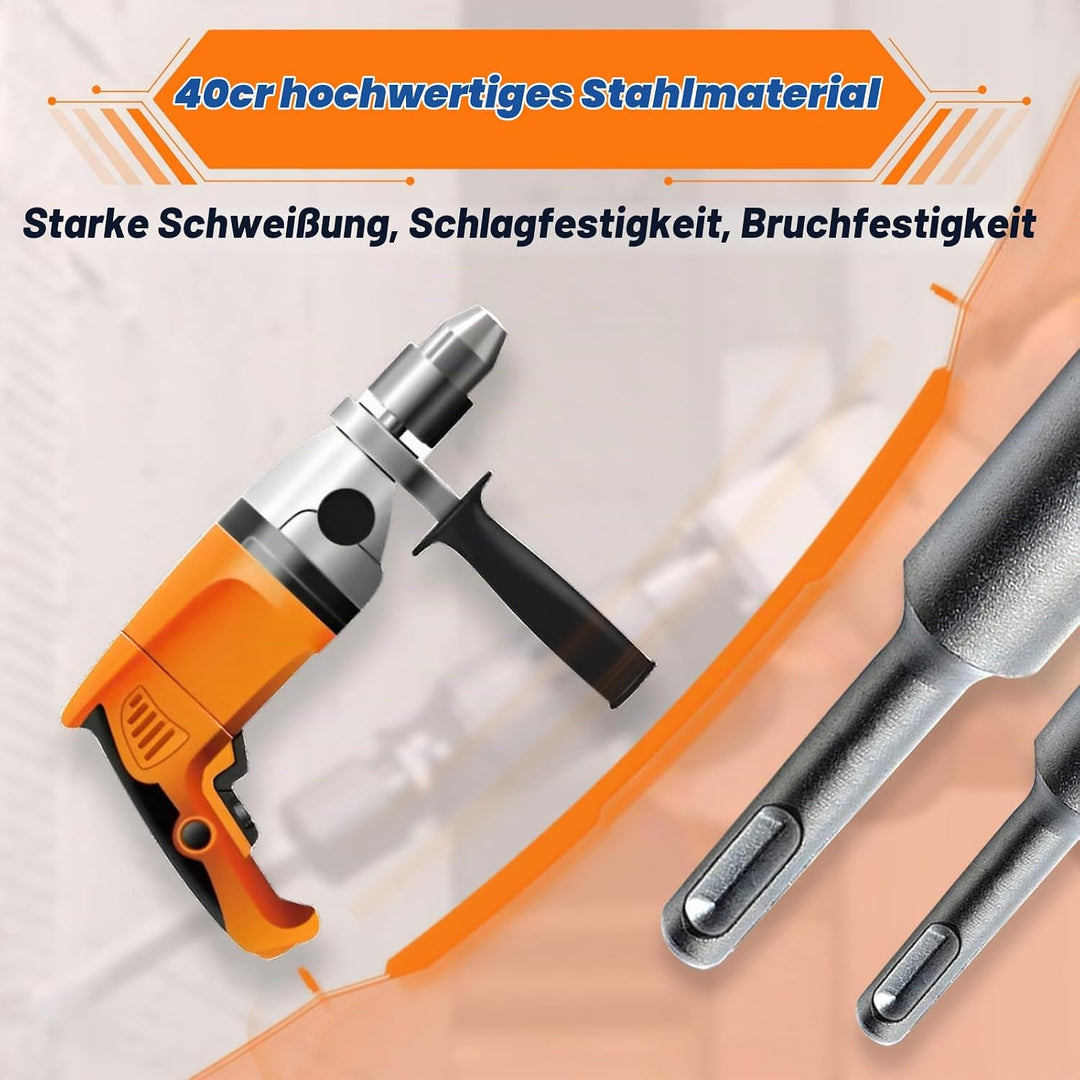 SDS Plus MeissEl, 40cr Elektrischer Blumen-Hammerbohrer StockmeissEl Mit Runder Griff 16 ZäHne Quadr