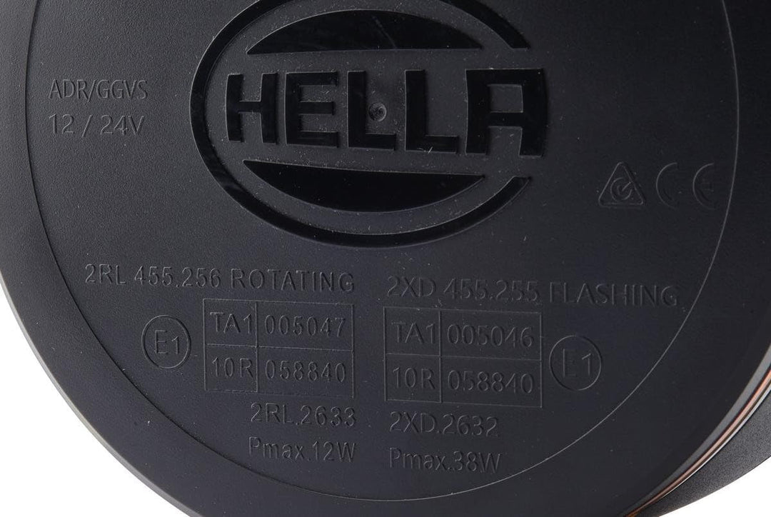 HELLA - LED-Blitz-Kennleuchte - K-LED Rebelution - 12/24V - gelb - Anbau/Rohrstutzen, flexibel - Men