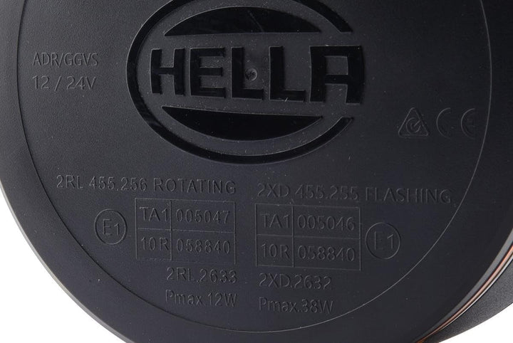 HELLA - LED-Blitz-Kennleuchte - K-LED Rebelution - 12/24V - gelb - Anbau/Rohrstutzen, flexibel - Men