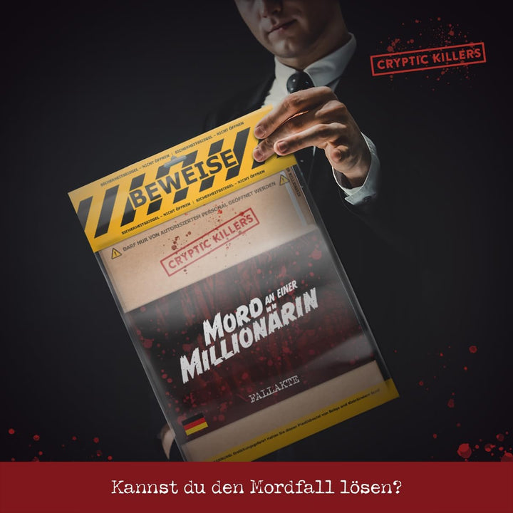 Cryptic Killers Detektivspiel - Cold Case - Mordfall lösen Spiel – Krimispiel für Erwachsene – Krimi