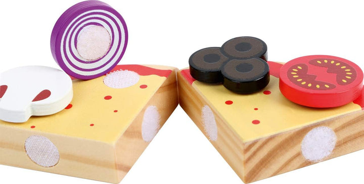 small foot Pizza-Ofen aus Holz, ideal für Kinderküchen, mit Pizza, Pizzateller und Pizzaschneider, a