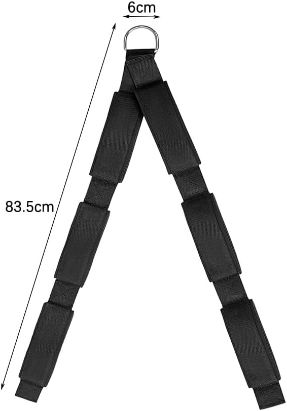 Sarini Trizeps-Seilkabelaufsatz, 3 Grifflängen in 1 Seil für grösseren Bewegungsbereich, Trizeps-Zug