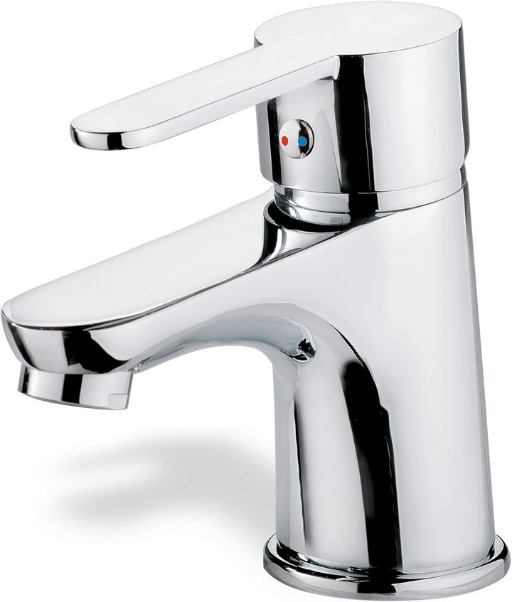 Calmwaters® Wasserhahn Bad - 56 mm Auslaufhöhe - leichte Reinigung - robuster Messingkern - mit Exce