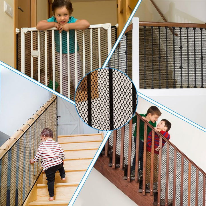 300x90cm Kinder Treppen Sicherheitsnetz, Baby Balkon Geländer Treppenhaus Sicherheitsnetz, Verdicken
