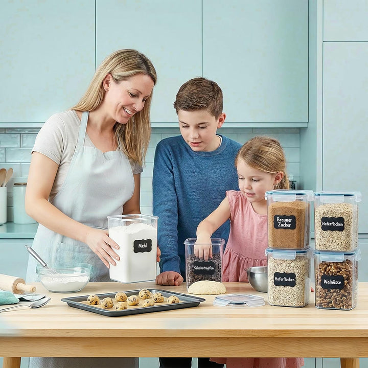Vtopmart 1.6L Vorratsdosen Set, Müsli Schüttdose & Frischhaltedosen, BPA frei Kunststoff Vorratsdose